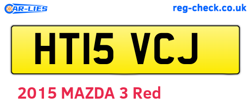 HT15VCJ are the vehicle registration plates.