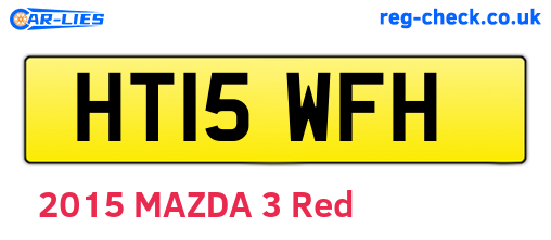 HT15WFH are the vehicle registration plates.