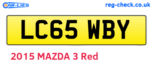 LC65WBY are the vehicle registration plates.