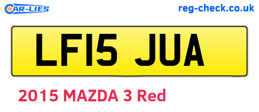 LF15JUA are the vehicle registration plates.