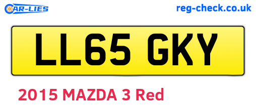 LL65GKY are the vehicle registration plates.