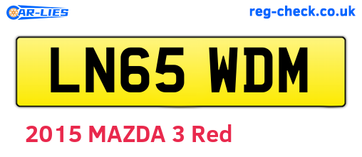 LN65WDM are the vehicle registration plates.
