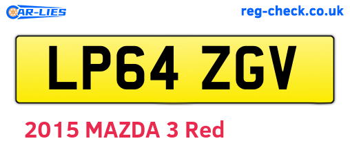 LP64ZGV are the vehicle registration plates.