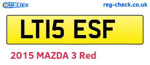 LT15ESF are the vehicle registration plates.