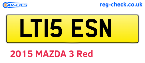 LT15ESN are the vehicle registration plates.
