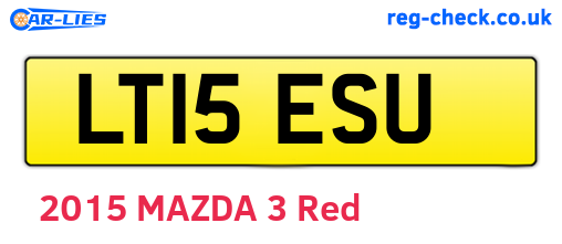 LT15ESU are the vehicle registration plates.