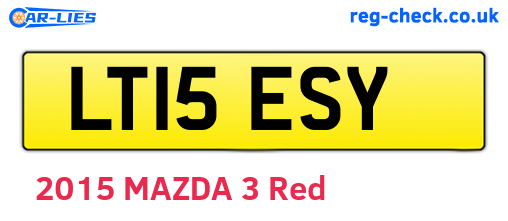 LT15ESY are the vehicle registration plates.