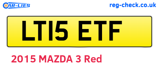 LT15ETF are the vehicle registration plates.