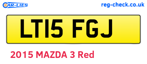 LT15FGJ are the vehicle registration plates.