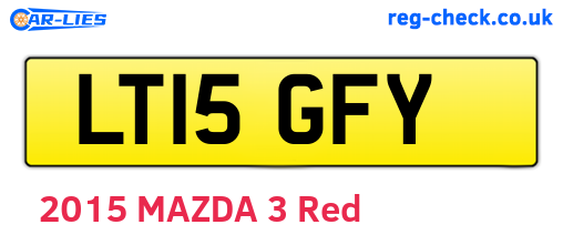 LT15GFY are the vehicle registration plates.