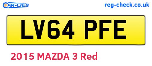 LV64PFE are the vehicle registration plates.