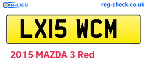 LX15WCM are the vehicle registration plates.