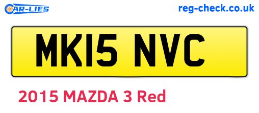 MK15NVC are the vehicle registration plates.