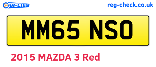 MM65NSO are the vehicle registration plates.