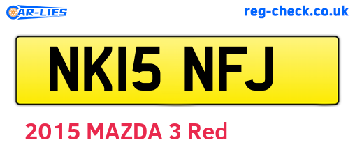 NK15NFJ are the vehicle registration plates.