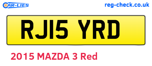 RJ15YRD are the vehicle registration plates.