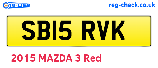 SB15RVK are the vehicle registration plates.