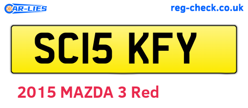 SC15KFY are the vehicle registration plates.