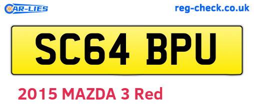 SC64BPU are the vehicle registration plates.
