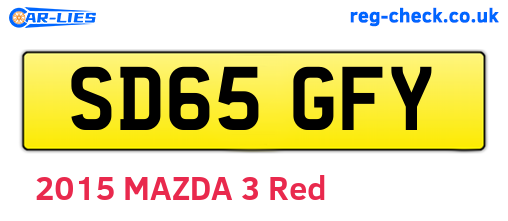 SD65GFY are the vehicle registration plates.