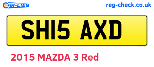 SH15AXD are the vehicle registration plates.