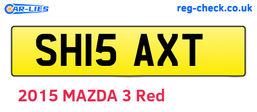SH15AXT are the vehicle registration plates.