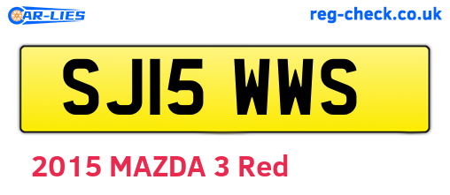 SJ15WWS are the vehicle registration plates.