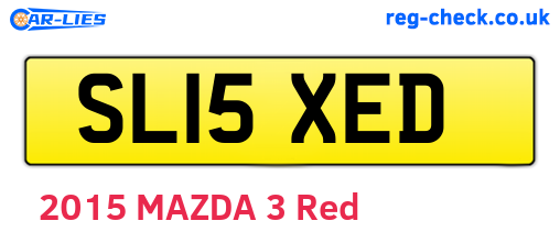 SL15XED are the vehicle registration plates.