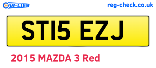 ST15EZJ are the vehicle registration plates.