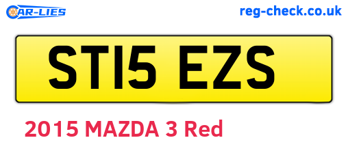 ST15EZS are the vehicle registration plates.