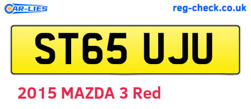 ST65UJU are the vehicle registration plates.