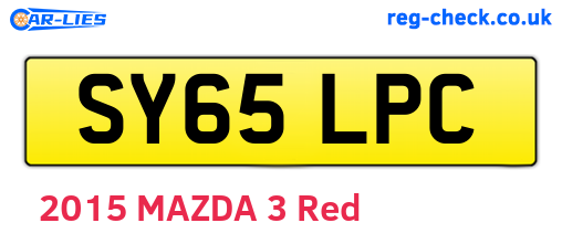 SY65LPC are the vehicle registration plates.