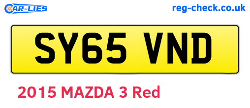 SY65VND are the vehicle registration plates.