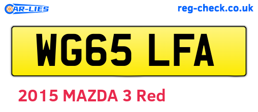 WG65LFA are the vehicle registration plates.