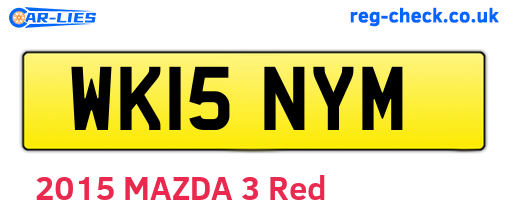 WK15NYM are the vehicle registration plates.