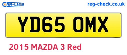 YD65OMX are the vehicle registration plates.
