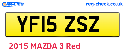 YF15ZSZ are the vehicle registration plates.