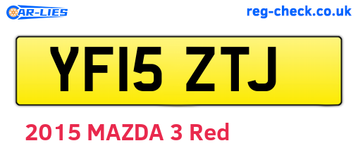YF15ZTJ are the vehicle registration plates.