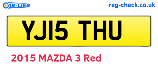 YJ15THU are the vehicle registration plates.