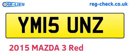 YM15UNZ are the vehicle registration plates.
