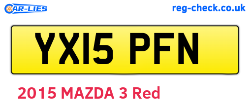 YX15PFN are the vehicle registration plates.