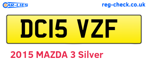 DC15VZF are the vehicle registration plates.