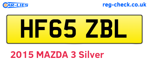 HF65ZBL are the vehicle registration plates.