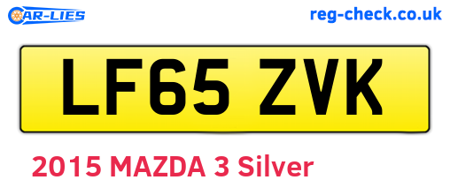 LF65ZVK are the vehicle registration plates.