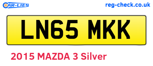 LN65MKK are the vehicle registration plates.