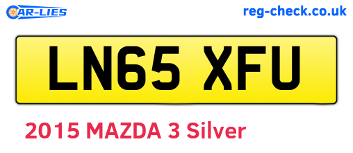 LN65XFU are the vehicle registration plates.