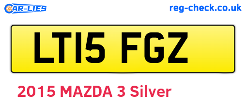 LT15FGZ are the vehicle registration plates.
