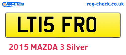 LT15FRO are the vehicle registration plates.