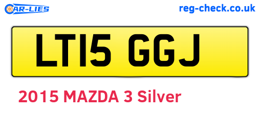 LT15GGJ are the vehicle registration plates.