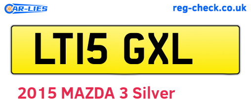 LT15GXL are the vehicle registration plates.
